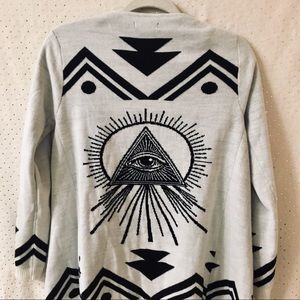 Conspiracy Print Cardigan